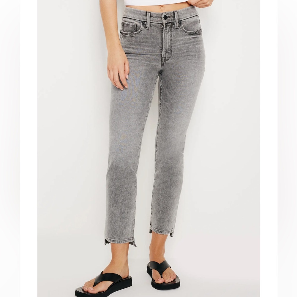 Good American Gray Ankle Jeans